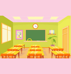 empty school class room vector image