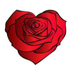 Rose flower red cartoon 03 Royalty Free Vector Image