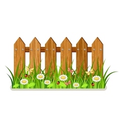 Wooden fence Royalty Free Vector Image - VectorStock