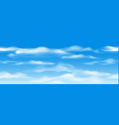 Blue sky with clouds seamless pattern Royalty Free Vector