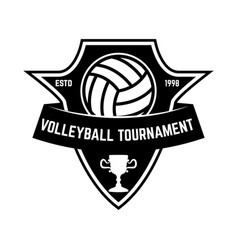 Volleyball tournament logo Royalty Free Vector Image