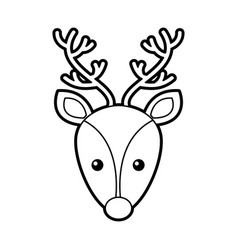 Christmas Reindeer Head Outline Vector Images (over 370)