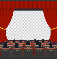 Cinema screen and red seats background Royalty Free Vector