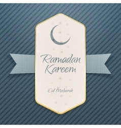 Ramadan kareem eid mubarak realistic poster vector