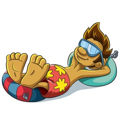 Boy resting Royalty Free Vector Image - VectorStock