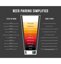 Beer types a visual guide to types of beer Vector Image