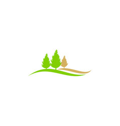 pine tree nature landscape ecology logo vector image