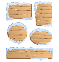 Winter labels theme image 4 Royalty Free Vector Image