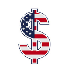 United states dollar sign white icon Royalty Free Vector