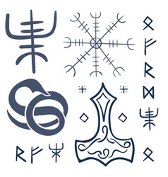 Ancient iceland pattern seamless design Royalty Free Vector