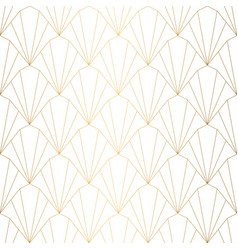 Art deco pattern seamless white and gold Vector Image