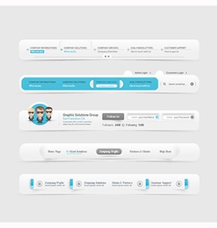 Web site design menu Royalty Free Vector Image