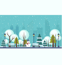 Download Winter Park Royalty Free Vector Image - VectorStock