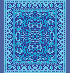 Blue template for carpet Royalty Free Vector Image