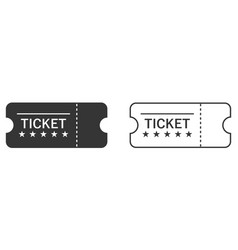 Set Linear Ticket Templates Blank Tickets Vector Image