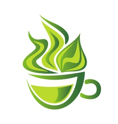 Green tea cup Royalty Free Vector Image - VectorStock