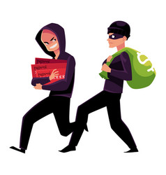 Robber at night Royalty Free Vector Image - VectorStock