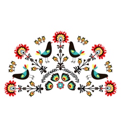 Folk pattern flowers Royalty Free Vector Image
