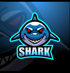 Megalodon mascot esport logo design Royalty Free Vector