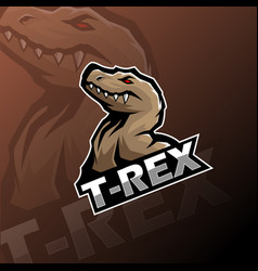 Dinosaur sport mascot logo design Royalty Free Vector Image