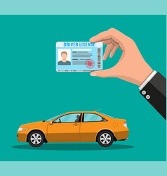 Uk driver license id card cartoon style Royalty Free Vector