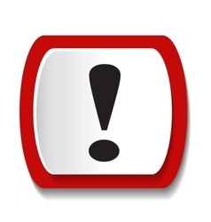 A red icon with an exclamation point Royalty Free Vector
