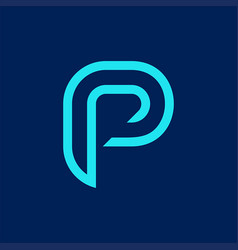 Letter p and a logo combination Royalty Free Vector Image