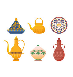 Teapot and cups Royalty Free Vector Image - VectorStock