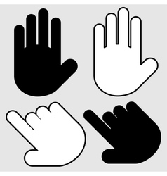 Stop hand sign Royalty Free Vector Image - VectorStock