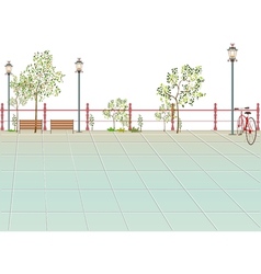 Park scene background Royalty Free Vector Image