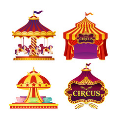 Carnival fun fair scene Royalty Free Vector Image