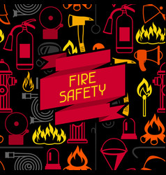 Background with firefighting items fire Royalty Free Vector