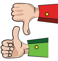 Hand gesture like unlike with thumb up icon Vector Image