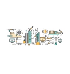 Smart city infrastructure Royalty Free Vector Image