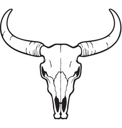 Black bull head Royalty Free Vector Image - VectorStock