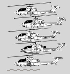 Bell ah-1 cobra Royalty Free Vector Image - VectorStock