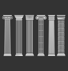 Set of classic balusters Royalty Free Vector Image