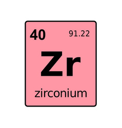periodic table element zirconium vector images 42