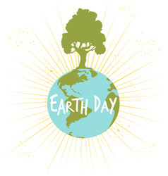 Earth day craft poster Royalty Free Vector Image