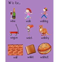 Many words begin with letter q Royalty Free Vector Image