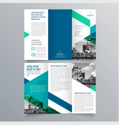 Trifold brochure design made with colorful Vector Image