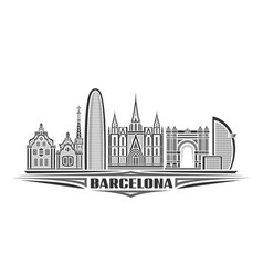 Barcelona cityscape sketch for your design Vector Image