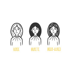 Hair colour palette Royalty Free Vector Image - VectorStock