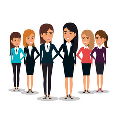 Sales Girl Meeting Group Cartoons Vector Images (30)