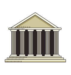 Pantheon rome icon flat design Royalty Free Vector Image