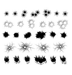 Bullet holes Royalty Free Vector Image - VectorStock