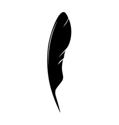 Feathers pen black icon silhouette logo goose Vector Image