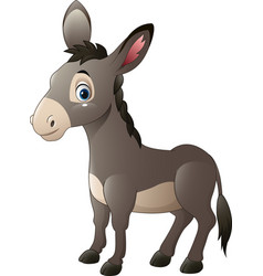 Cartoon happy donkey showing ass Royalty Free Vector Image