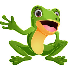 Frog cute animal sitting cartoon Royalty Free Vector Image