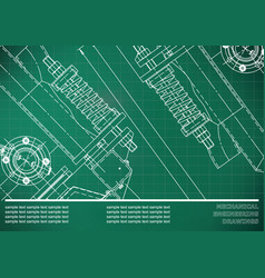 Mechanical engineering drawings background Vector Image
